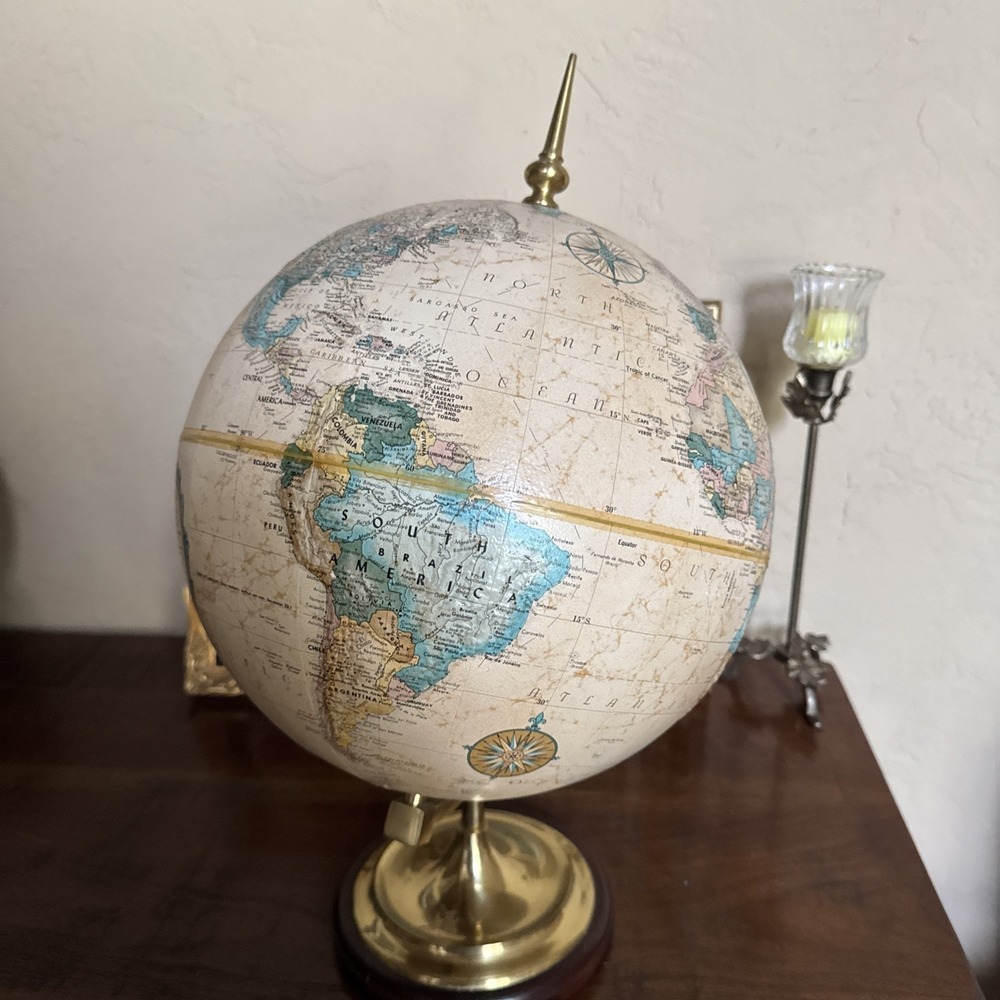VTG 1990-91 Replogle 12" World Nation Globe Raised Relief Unified Germany USSR